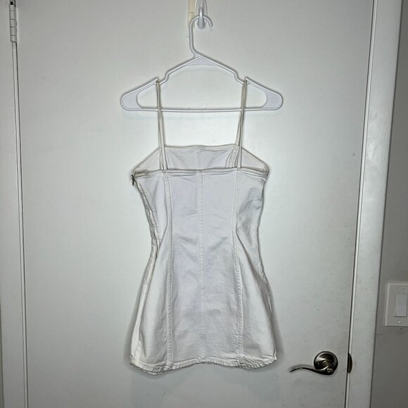 ZAra White Deim Mini Dress Wome size S SMall - Picture 4 of 8
